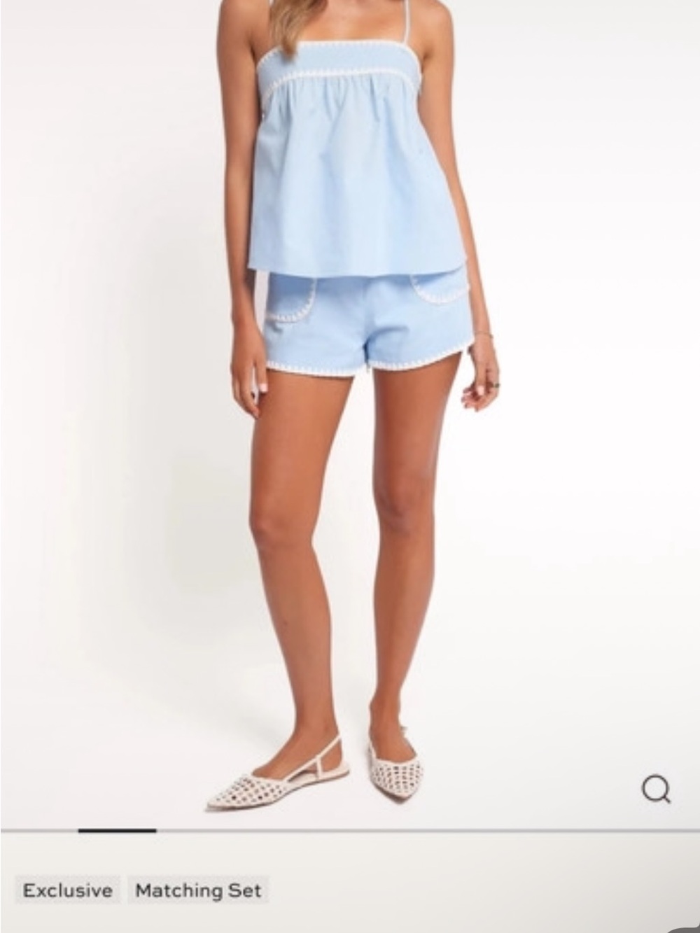 Petal & Pup Light Blue Crochet-Trim Lila Set